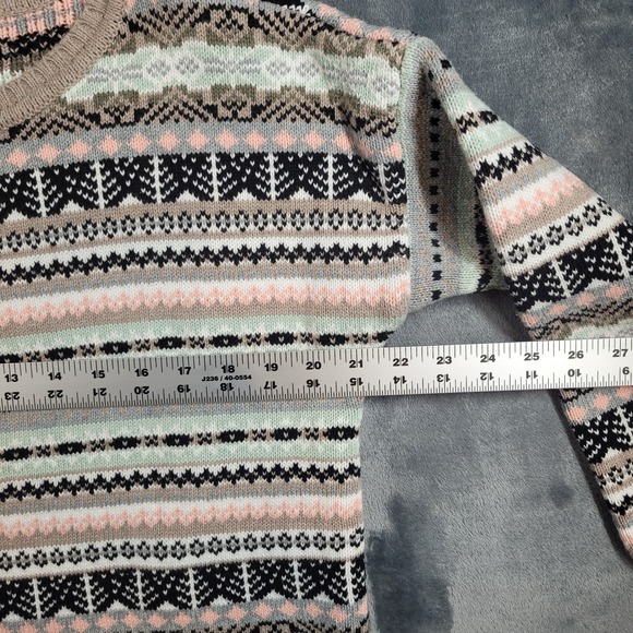 Victoria's Secret Womens Fair Isle Thick Cotton Knit Sweater Size Small Petite - Picture 4 of 8
